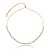 Colar choker gravatinha zircônia cristal oval ouro semijoia JL-1904110 - Imagem 1