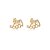 Brinco ear jacket garras zircônia ouro semijoia E10169 - Imagem 1