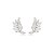 Brinco ear cuff folhas zircônias ródio semijoia ZB 621 - Imagem 1