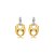 Brinco ouro e ródio semijoia BZ21369AU - Imagem 1