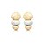 Brinco chapas ouro e ródio semijoia BZ21300AU - Imagem 1