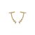 Brinco ear cuff zircônia redonda ouro semijoia 23k03026 - Imagem 1
