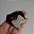 Scrunchie veludo preto laço cristais prateado - Imagem 3