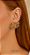 Brinco ear jacket Claudia Arbex cristais fumê ouro vintage - Imagem 2
