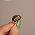 Anel trançado zircônia verde ouro semijoia JZ-230610 - Imagem 3
