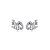 Brinco ear hook aros zircônia ródio semijoia E10383 - Imagem 1