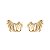 Brinco ear hook aros zircônia ouro semijoia E230717 - Imagem 1