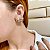 Brinco ear hook aros zircônia ouro semijoia E230717 - Imagem 2