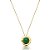 Colar Elaine Palma pedra natural feldspato verde ouro semijoia - Imagem 1