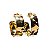 Brinco argola metal martelado ouro semijoia - Imagem 1
