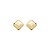 Brinco quadrado ouro semijoia BZ21841AU - Imagem 1