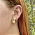 Brinco oval ouro semijoia BZ21852AU - Imagem 2