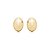 Brinco oval g ouro semijoia BZ21840AU - Imagem 1