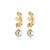 Brinco tubo esfera ródio ouro semijoia BZ21794CL - Imagem 1