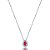 Colar gota zircônia rubi ródio semijoia 019358 - Imagem 1