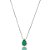 Colar gota zircônia esmeralda ródio semijoia 018844 - Imagem 1