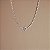 Colar curto gota zircônia tanzanita ródio semijoia 020337 - Imagem 4