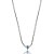 Colar curto gota zircônia tanzanita ródio semijoia 020337 - Imagem 1