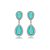 Brinco gota cristal fusion turmalina colombiana ródio semijoia 015435 - Imagem 1