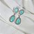 Brinco gota cristal fusion turmalina colombiana ródio semijoia 015435 - Imagem 3