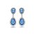 Brinco gota zircônia tanzanita ródio semijoia 018794 - Imagem 1