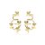 Brinco ear cuff borboletas ouro semijoia - Imagem 1