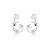 Brinco ear cuff borboletas ródio semijoia - Imagem 1