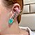 Brinco  ear cuff galhos cristal turmalina ródio semijoia - Imagem 2