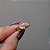 Anel ajustável metal texturizado zircônia ouro semijoia - Imagem 1