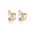 Brinco argolinha zircônia baguete ouro semijoia 23K10034 - Imagem 1