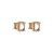 Brinco retangular zircônia ouro semijoia 23K10059 - Imagem 3