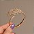 Bracelete folha zircônia ouro semijoia - Imagem 4