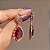 Brinco gota cristal pink zircônia ouro semijoia BA5560 - Imagem 3