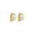 Brinco pressão oval zircônia ouro semijoia 18237 - Imagem 1