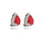 Brinco pressão gota zircônia vermelho ródio semijoia 18284 - Imagem 1