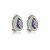 Brinco pressão gota zircônia roxo ródio semijoia 18259 - Imagem 1