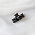 Piranha de cabelo Bianca acrílico preto renda dourado 05 300 - Imagem 5