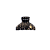 Piranha de cabelo Bianca acrílico preto renda dourado 05 300 - Imagem 1