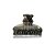 Piranha de cabelo Bianca acrílico preto renda dourado 05 301 - Imagem 4