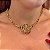 Colar Claudia Arbex aramado cristais ouro vintage - Imagem 2
