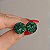 Brinco botão p Leticia Sarabia cristal verde emerald 6274 - Imagem 1