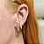 Brinco ear hook dupla zircônia ouro semijoia BA 5393 - Imagem 2