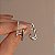 Brinco ear hook dupla zircônia ródio semijoia BA 5393 - Imagem 4