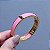 Bracelete couro rosa ouro semijoia - Imagem 3