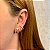 Brinco ear jacket garras zircônias ouro semijoia BA 5395 - Imagem 2