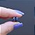 Brinco argolinha segundo furo zircônia azul marinho ródio negro semijoia - Imagem 1