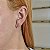 Brinco ear hook zircônia ouro semijoia - Imagem 2