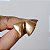 Brinco triangular ouro fosco semijoia - Imagem 1