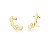 Brinco ear cuff cristal ouro semijoia - Imagem 1