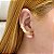Brinco ear cuff cristal ouro semijoia - Imagem 2